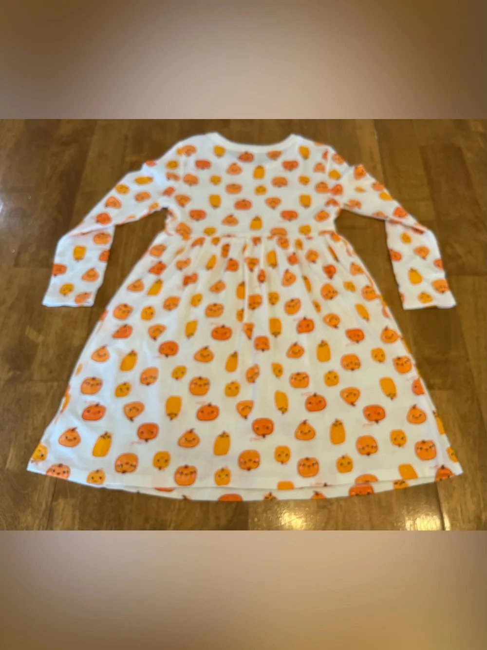 Pumpkin Halloween Dress Old Navy Girl's 5T Long Sleeves Pullover Fall Wear